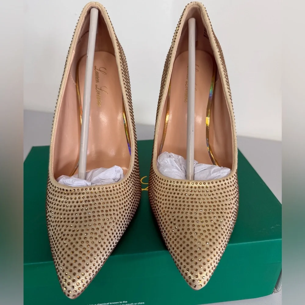 Lauren Lorraine Dori Bronze Heel Women’s Size 8.5 - Picture 5 of 7